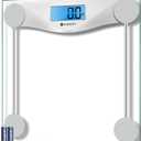 Etekcity Digital Body Weight Bathroom Scale, Large Blue LCD Backlight Display, High Precision Measurements,6mm Tempered Glass, 400 Pounds (11.9 x 11.9 x 0.95 inches, Blinding Silver)