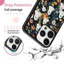 Cute Small Spooky Halloween Ghost Phone Case, Flower Ghost iPhone 13 Pro Max Case, Non-Slip Pattern Design, Soft Silica Gel Frame Support Phone Case for Teen Girls and Boys, Women and Men