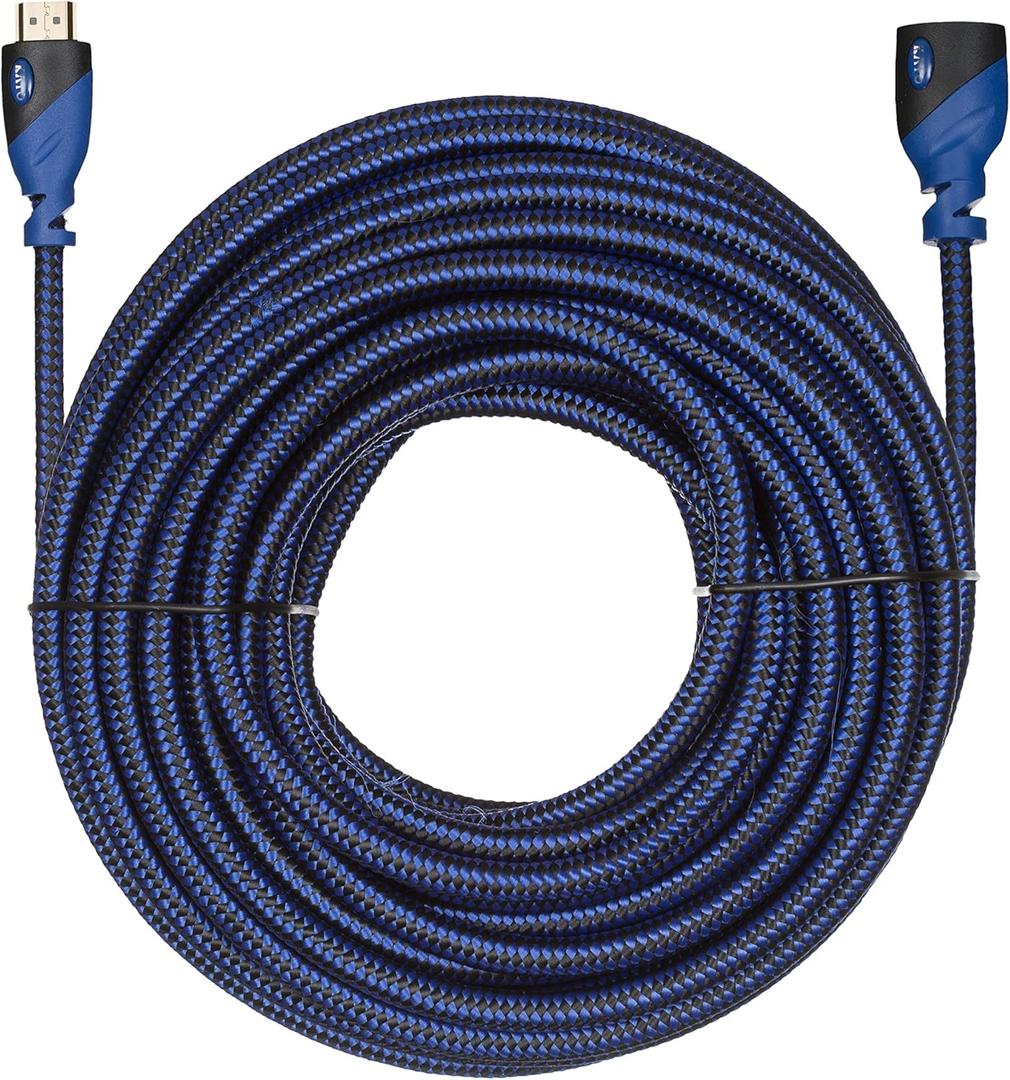 KAYO HDMI Extender - Male to Female, Extension Cable - (1-Pack) High-Speed HDMI Cable (2.0b) Supports: Ethernet, Audio Return, 4K, 3D, HD, 2160p, 18gbs, (Latest Version) HDCP 2.2 Compliant (50FT)