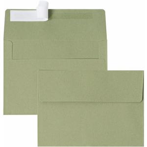 Sage Green 50 Pack A4 Envelopes, 4x6 Invitation Envelopes, Self Seal Envelopes Printable, for Weddings, Greeting Cards, Photos, Postcards, Mailing, Party