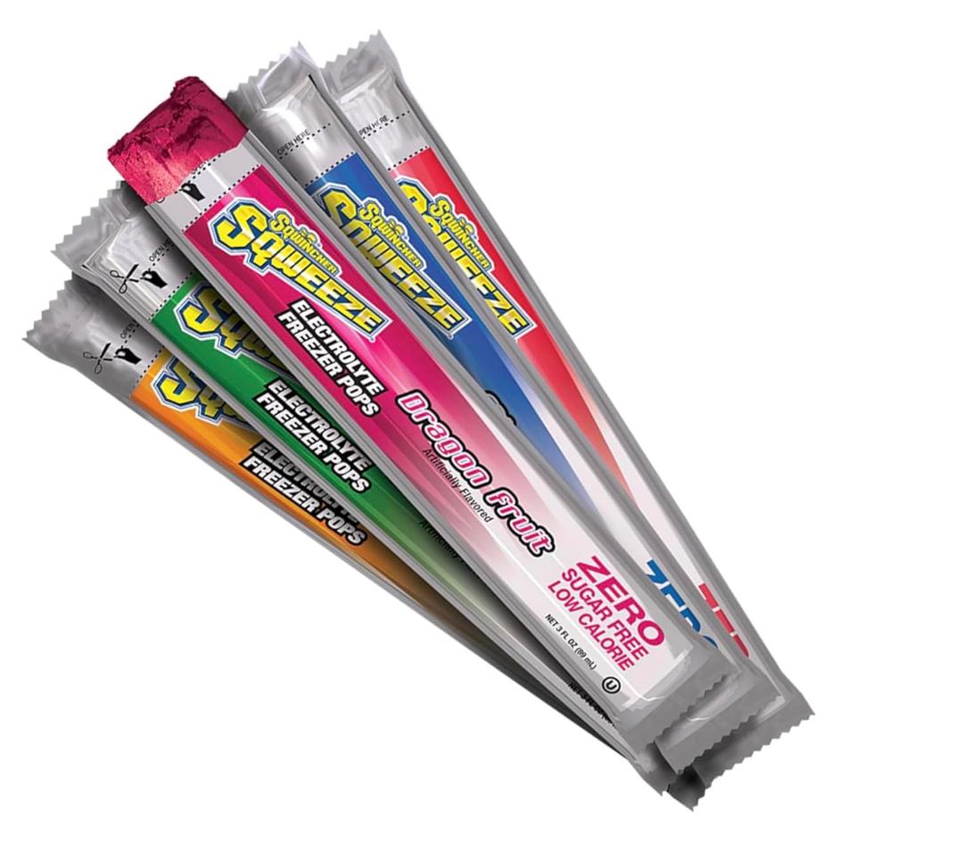 Electrolyte Freezer Pops Zero Sugar, 50 Pack Freezer Pops - 5 Flavor Variety Pack - Dragon fruit, Orange, Watermelon, Punch and Mixed Berry