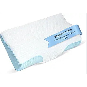 Derila Pillowcase | Designed to Keep Your Derila Memory Foam Pillow for snoring Relief Covered and Protected with This Crisp, Clean, White Pillowcase Made from Premium Materials (Standard (19.7" x 11.8" x 3.9"))