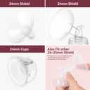 20mm Flange Inserts for 24mm Flange/Shield, Compatible with Momcozy/Medela/MOMMED/Spectra Breast Pumps, Pump Parts Replace (4PCS 20mm)