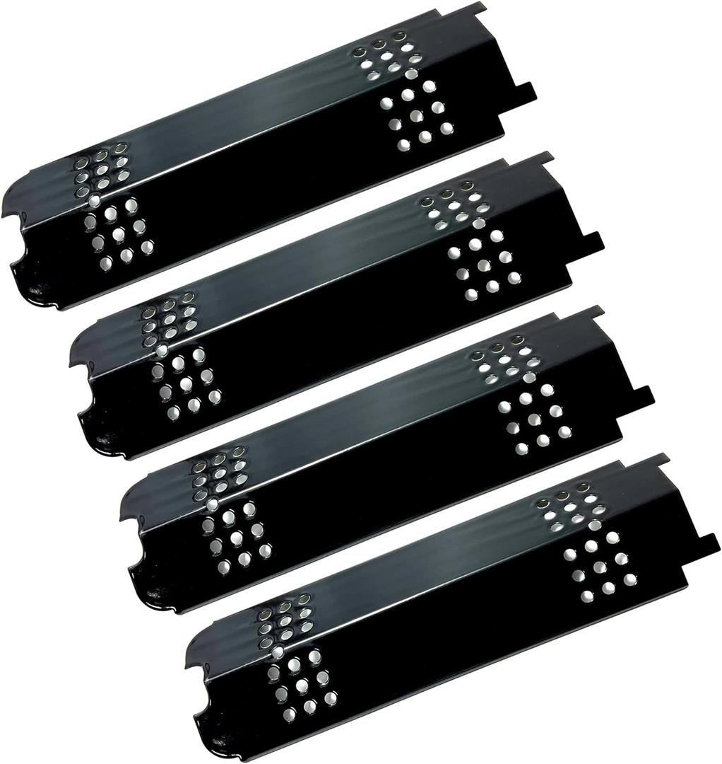 Direct Store Parts DP166 4pk 15 inch Porcelain Steel Heat Plate for Charbroil 463436215, 463439914, 466334613, 466342014 463436213, G432-0096-W1, Heat Tent Shield Deflector for Kenmore 16113, 16115