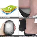 Linkidea Height Max Socks, 1 Inch Increasing Insoles, Invisible Boost Heel Pads for Men & Women 1 Pair (2.5cm, Black)