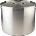Winware Stainless Steel 80 Quart Stock Pot with Cover, Silver