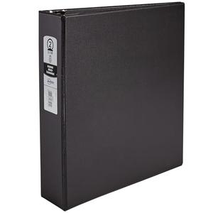 Avery Standard 3 Ring Binder, 2" Round Rings, 375-Sheet Capacity, 2.8 Inch Wide Spine, 1 Black Binder, Ideal for Lightweight Organization and Occasional Referencing (03501)