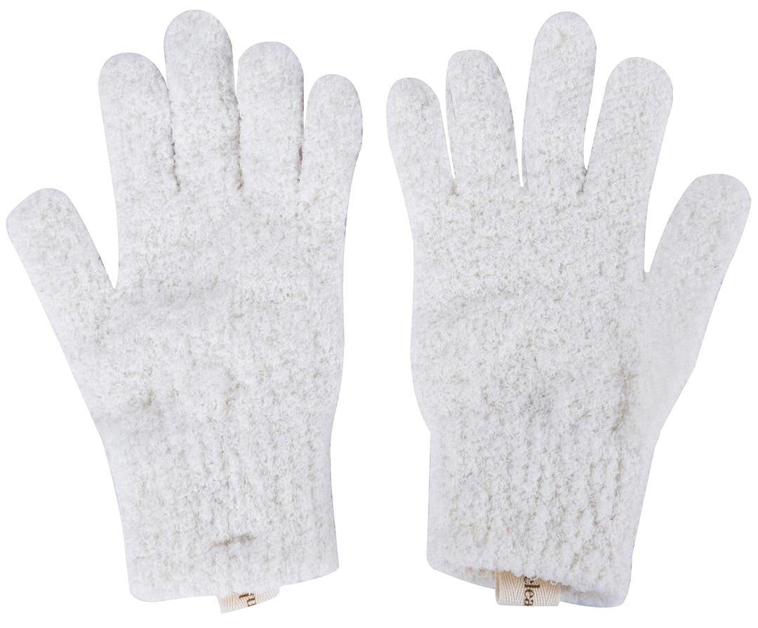 CleanLogic Exfoliating Bath and Shower Gloves, Certified Organic, 1 Pair