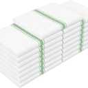 RIVERSTREAM Dish Towels - (Green, 15-Pack) 100% Cotton, 14 x 25 Inches, Super Absorbent, Reusable Cleaning Kitchen Dish Towels Set
