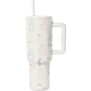 Simple Modern Disney 40 oz Trek Tumbler with Handle and Straw Lid | Cup Holder Friendly Insulated Stainless Steel Travel Mug | Winnie the Pooh Doodles