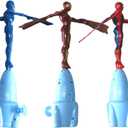 HENRYZH 3Pcs Super Hero Flying Toy Cool Drawstring Toy Boys and Girls Indoor and Outdoor Toys Outdoor Games Birthday