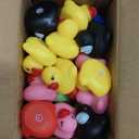 31 Pcs Multicolored Mini Multicolor Rubber Ducks Baby Bath Ducky Bathtub Pool Squeaky Little Duck Toys for Shower/Party Decoration Supplies/Birthday (1.5"x 1.4" x 1.2")