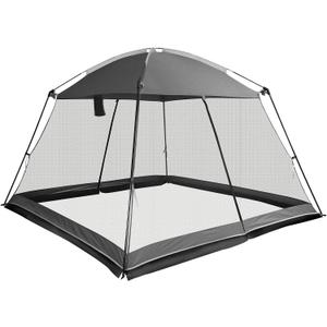 Screen House 10x10 Ft Square Camping Canopy Tent Sun Shade Gazebo Shelter Perfect for Outdoor Activities, Shale Gray