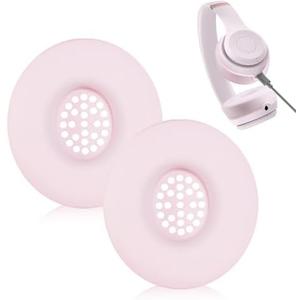 Adhiper Silicone Ear Pads Cover for Beats Solo 4, Washable Sweat Earpad Covers Silicone Case for Beats Solo4 & Solo3 Wireless On-Ear Headphones Accessories Protective Pads Cover (Pink)