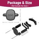 Upgrade 2 Pcs Baby Gate Banister Adapter  NoDrill Stair Railing Mount, Fits 23.5 Round/Square Posts, Compatible with Baby & Pet Safety Gates (Black, Standard-B)