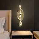 1 Lights Glam Chandelier Modern Pendant Lighting LED Dimmable Acrylic Chandelier for Kitchen Island Dining Room Bedroom Living Room Silver