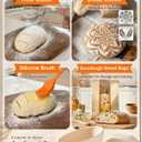 Complete Sourdough Starter Kit | Easy to Clean & Use for Beginners & Bakers | Natural Rattan Proofing Basket with Full Accessories | Sourdough Bread Baking Supplies for Bakers Women Wife (Yellow)