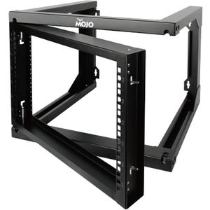 Tecmojo 6U Wall Mount Server Rack, Open Frame Network Rack for 19" Computer/AV/Data/IT/Media Equipment, 18" Depth, 16" Apart Mounting Holes, Swing Gate, Square and Tapped Holes