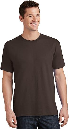 Port & Co. Men's 5.4-oz. Cotton Crewneck T-Shirt XXL Brown