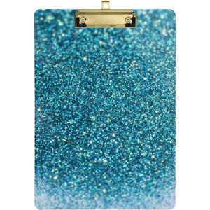 Clipboard 9 X 12.5 in Teal Blue Glitter Sparkle Plastic Clipboard Letter Size Clip Boards with Sliver Metal Clip for School Classroom Office Student Kids Clipboard 9 X 12.5 in Teal Blue Glitter Sparkle Plastic Clipboard Letter Size Clip Boards with Sliver Metal Clip for School Classroom Office Student Kids