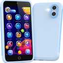 Kids Smart Phone, 3.97" Touchscreen Learning Toy, Dual Camera with 45+ Fun Stickers, 16GB Kids Cell Phone with 210+ Puzzle Games and 190+ Drawing, Perfect Birthday for Ages 312