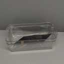 BINO | Stackable Storage Bins, Medium - 2 Pack THE STACKER COLLECTION Clear Plastic Built-In Handles BPA-Free Containers for Organizing Kitchen Pantry Multi-Use Organizer Bins