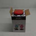 Glass Hummingbird Feeder for Outdoors Hanging, 25Oz Humming Bird Nectar Feeder, Perch, 5 Flower Feeding Ports, Leak Proof Base, Hook for Outside Garden Backyard, Gift for Women Mom, Diamond Red