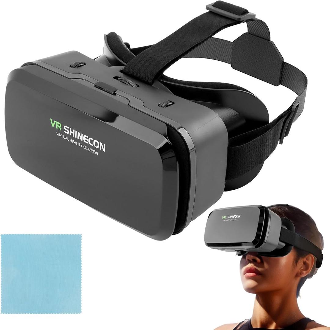 VR Headset for Phone, 100° Wide Angle VR Headset Glasses - Adjustable Pupil Distance, Lightweight Design for 4.0-6.0 inch Phones, Immersive 3D Movies & Games