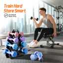 4 Tier Dumbbell Rack, Weight Rack For Home Gym, Dumbbell Stand for Free Weights