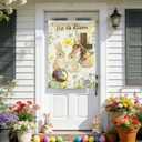 He Is Risen Easter Garden Flag for Outside, 28x40 Inch Double Sided Spring Flags with Bunnies Flowers Cross, Easter Gifts Yard Decoration Flag for Outdoor Garden, Patio, Porch