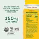 Yerba Madre Organic Yerba Mate, Lemon Elation, 150mg Natural Caffeine, Energy Drink Alternative, No Jitters or Crash, 15.5 Oz Cans (Pack of 12), Best By: 07/JUN/2027