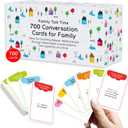 700 Family Conversation Cards, Fun Conversation Starters for Families, Play Dinner Table Games, Family Talking Cards, Color-Coded Across 6 Topics, Take Anywhere