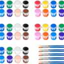 5 Pack Mini Acrylic Paint Set,12 Colors Acrylic Paints Strips for Adults Craft Paint,70 PCS Painting Kit Container Strips Storage, Perfect for Home Birthday Party Favors