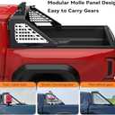 Modular Sport Roll Bar with Molle Panels System, No Drilling Installation Universal for Full-Size Trucks (Black)