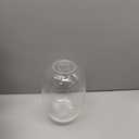 Large Glass Vase, 10 Inches Tall Glass Vases, Clear Glass Vase for Flower, Modern Round Vases for Living Room, Dining Table, Mantle, Shelf, Wedding, Office, Entryway