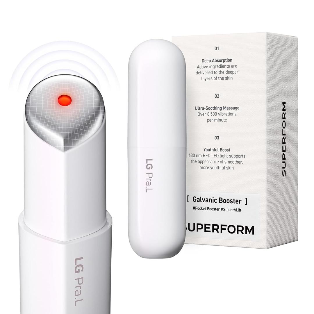 Superform Galvanic Booster Mystic White, 1min booster for ageless skin, anti-aging, Korean skincare, Glow on the go, Serum booster device, Glass Skin, Glow Booster, Gift