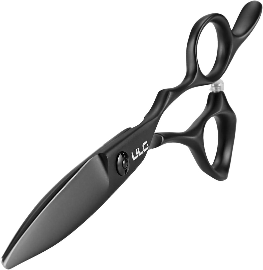 ULG Hair Cutting Scissors  Professional Stainless Steel with Teflon Coating, Ergonomic Offset Handle, Precision Blade for Layers & Detail, Ideal for Barbers Willow Leaf Shears