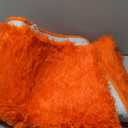 Merelax Soft Fluffy Rugs for Bedroom Living Room, 2x6 Hallway Runner Rugs, Furry Shag Bedside Area Rug Indoor Accent Floor Carpet, Plush Fuzzy Rug for Dorm Nursery Kids Room Decor, Orange Red