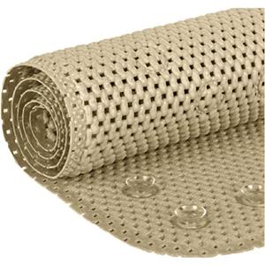 Deluxe Bathtub Mat Non Slip, Soft Foam Bath Mats for Bathroom Tub, Bathtub Mat with Drain Holes, Suction Cups- 36 X 17 - Light Khaki