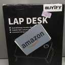 BUYIFY Portable Foldable Laptop Desk for Bed and Couch, Adjustable Lap Desk with Cup Holder and Phone Holder, Ideal for Working, Reading, Writing, and Breakfast (Black)