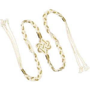 Handfasting Cord for Wedding - LIKEYO Handfasting Cord Wedding Cord, Gold Wedding Rope, Traditional Celtic Pattern Handfasting Ribbon for Wedding Ceremony