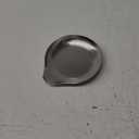 Stainless Steel Spoon Rest, Spatula Ladle Holder, Stainless Steel Utensil Spoon Rest Holder, Brushed Finish, Dishwasher Safe 5.9 x 5.1 Inch (Round Silver 1PC)