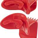 Lick'em Tongue Cat Scratcher Brush Combo Set  Funny Novelty Gag White Elephant Gift for Cat Lovers, Red, Model