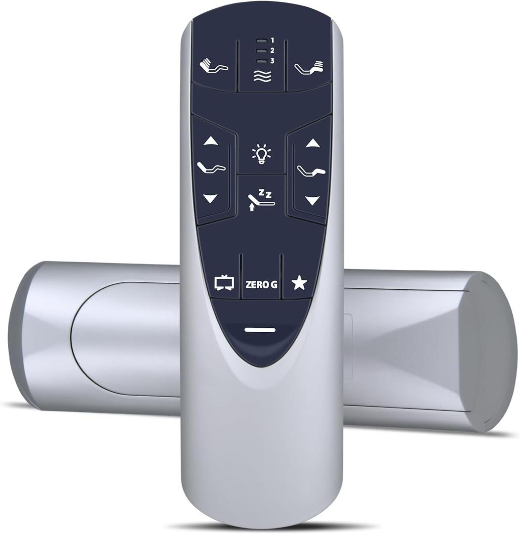 Replacement Remote Control for Tempur-Pedic Ergo/Ergo Extend Compatible with Model JLDK.33.01.36/RF502A Adjustable Bed Base(Silver Black)