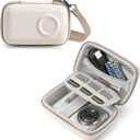 Digital Camera Case for KODAK PIXPRO FZ45 FZ55 & CAMKORY 1080P - Compact Travel Bag with 3 SD Card Slots, Small Lightweight Pouch, Cute Gifts for Adults Kids (beige)