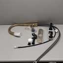 Delta Lenta Brushed Gold Kitchen Faucet with Pull Down Sprayer, Modern Brushed Gold Single Hole Kitchen Sink Faucet, Single Handle, Champagne Bronze 19802Z-CZ-DST