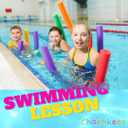 Chochkees Floating Pool Noodles Foam Tube 2-Pack, Thick Hollow Noodles for Floating in The Swimming Pool, 52" Inches Long