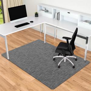 Office Chair Mat for Hardwood & Tile Floor, 30" x 48"Anti-Slip Desk Chair Mat, Easy Glide Floor Protector for Rolling Chairs, Floor Mat for Office Chair for Home Office (Dark Gery), 30'' x 48'' Rectangle