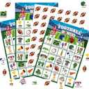 Liliful 35 Pcs Football Bingo Games 24 Players American Football Bingo Cards Sport Theme Party Games for Adults Family Classroom Activities Football Birthday Party Favors Supplies