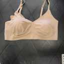 Calvin Klein Invisibles Comfort Lightly Lined Seamless Wireless Triangle Bralette Bra, Bare, X-Large